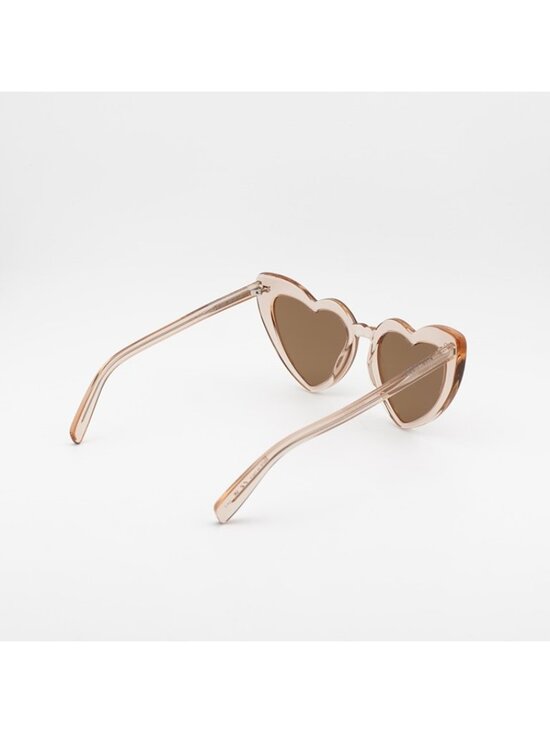 Saint Laurent SL181 LOU LOU 020 Sunglasses Nude Heart Frame, Brown Lenses main image 11
